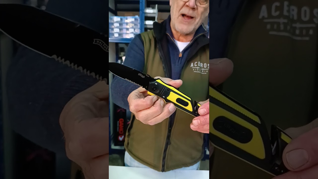 Gelbes Walther Notfall-Rettungsmesser