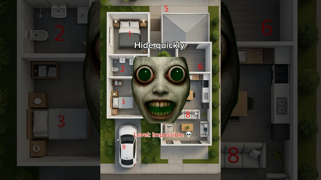 Choose a place to hide. Survive until the end. #hideandseek #survive #horror #game