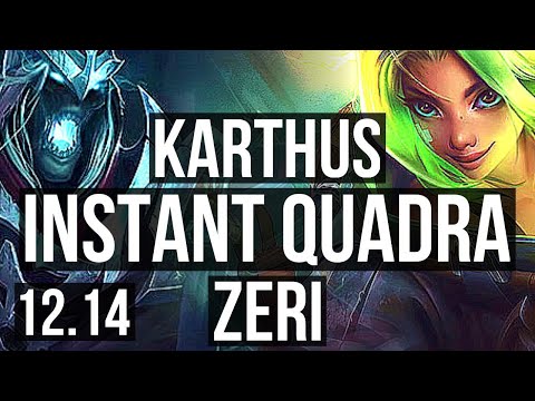 KARTHUS & Nami vs ZERI & Zilean (ADC) | Instant Quadra | EUW Diamond | 12.14