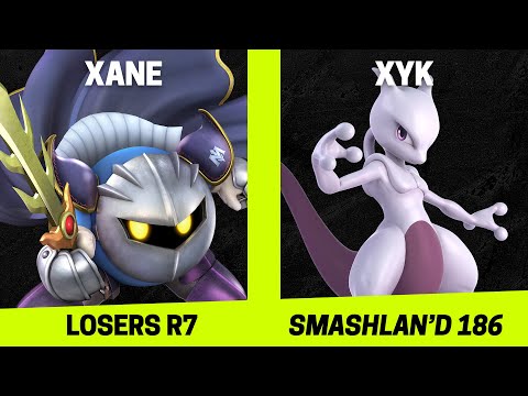 SmashLAN'd 186 Losers R7 - xane (Meta Knight) vs XYK (Mewtwo, Samus) - SSBU Tournament