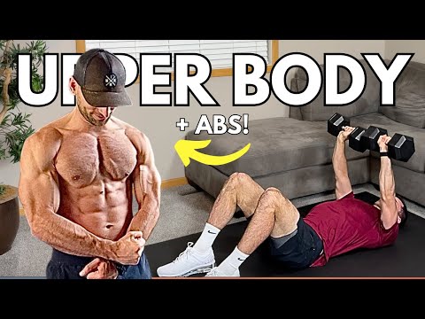 30 Min Upper Body Dumbbell Workout + Abs | Arms, Chest, Back, Shoulders & Core