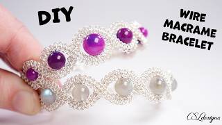 Learn how to make these beautiful Intertwining Wire Macrame Bracelets ⎮ DIY jewelry tutorial