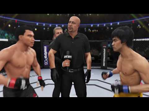Bruce Lee vs. Mark Dacascos (EA Sports UFC 3) - CPU vs. CPU - Crazy UFC 👊🤪