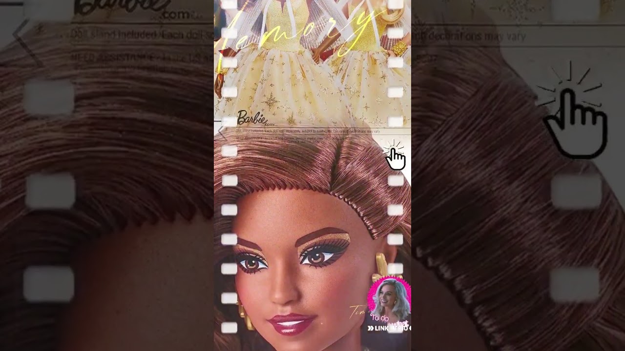 2023 Holiday Barbie Doll, Seasonal Collector Gift, Golden Gown #barbie #fashion #barbiecollectors