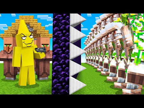 1,000 Mutant Iron Golems vs Safest Village