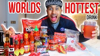 HOTTEST DRINK IN THE WORLD CHALLENGE !! 🔥 🌶  (EXTREMELY SPICY) DO NOT TRY!!