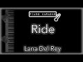 Ride - Lana Del Rey - Piano Karaoke Instrumental