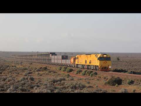 NEW AUSTRALIAN OUTBACK FREIGHT SERVICE AND TERMINAL - Aurizon's & BHP's new Freight Train to Pimba