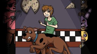 Scooby doo y shaggi en la pizzeria de five nights 