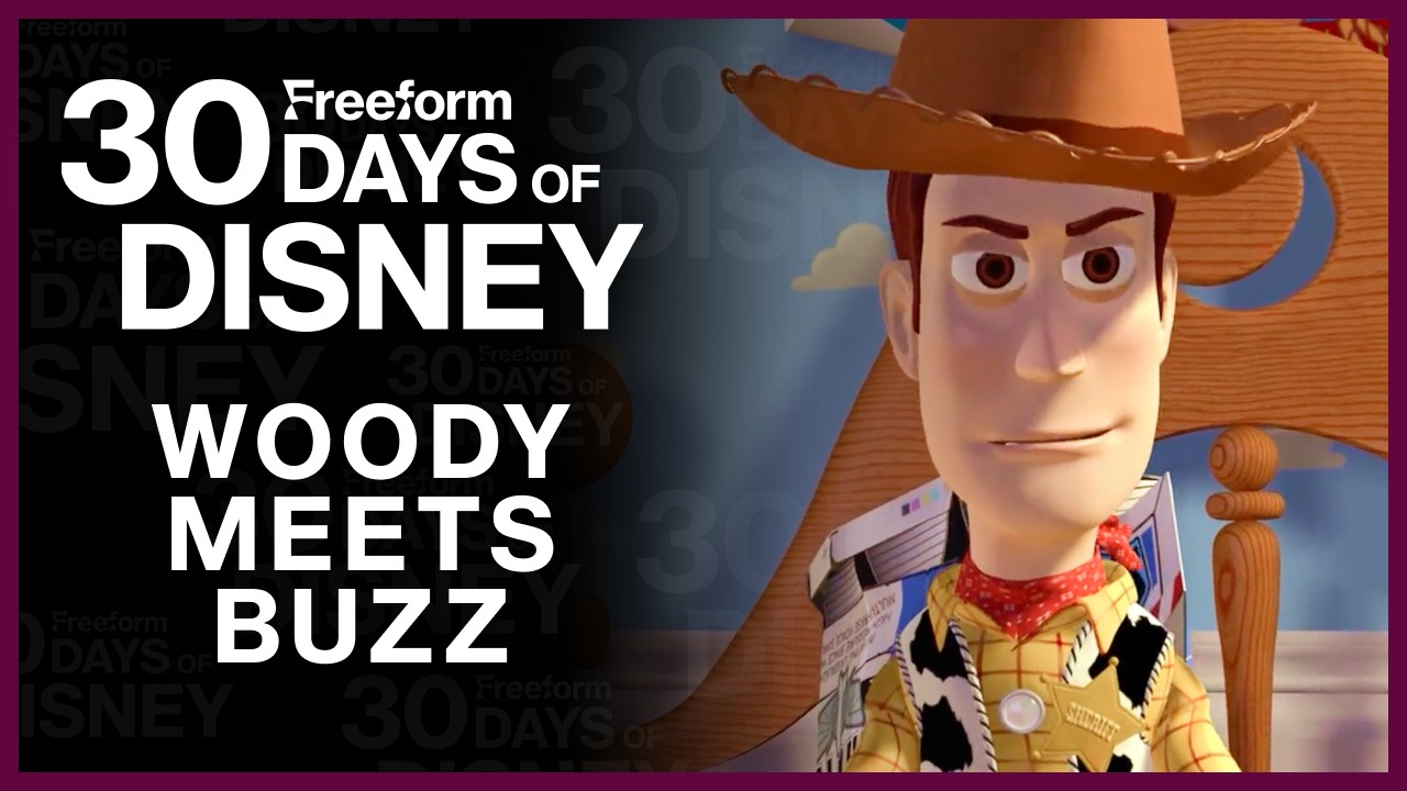 Woody Meets Buzz Lightyear | Toy Story | Freeform