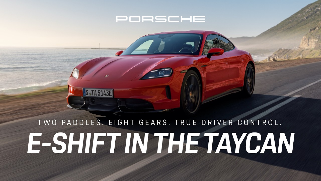 2027 Porsche Taycan with E-Shift paddle system