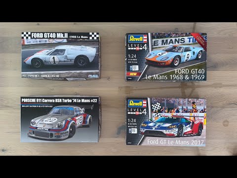Le Mans Race Cars (1966–2017) | 1:24 Scale Model Kits | Fujimi & Revell Box Art & Packaging Overview