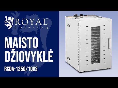 vaizdo įrašas - Maisto džiovyklė - 1 500 W - 16 padėklų