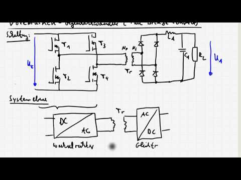 LE4_6i DC/DC Wandler -  Vollbrücke - Gegentaktflusswandler - Funktion - Aufbau