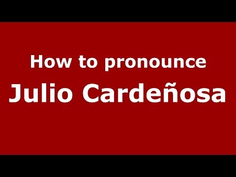 How to pronounce Julio Cardeñosa (Spanish/Spain) - PronounceNames.com