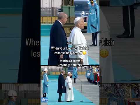 Pope Leo's Duolingo pays off!