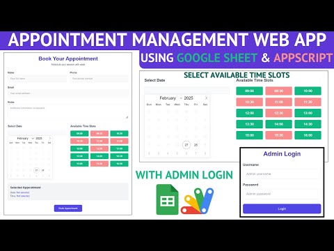 How to Create an Appointment Booking System with Login Using Google Apps Script | C37