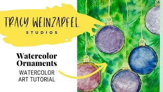 Watercolor Ornaments (Easy Watercolor Christmas Art Journal Tutorial)