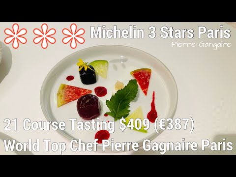 World Top Chef Pierre Gagnaire Paris 3 Michelin Stars Fine Dining Tasting Menu 21 Course $409 (€387)