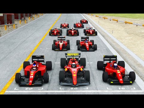 Ferrari F1 2023 vs All Ferrari F1 1990 Cars - Mugello GP