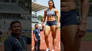 World&#39;s tallest female sprinter 😍#shorts #tallwoman #tallgirlfriend #sprinter #trackandfield