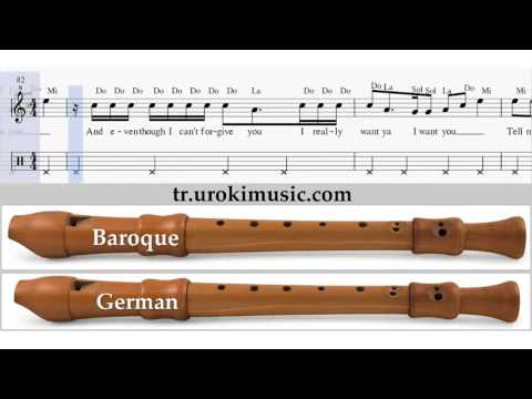 Blok flüt Nasıl Çalınır Ariana Grande problem Okul Öğretmen Notalar Eğitim Tablatura Kılavuz