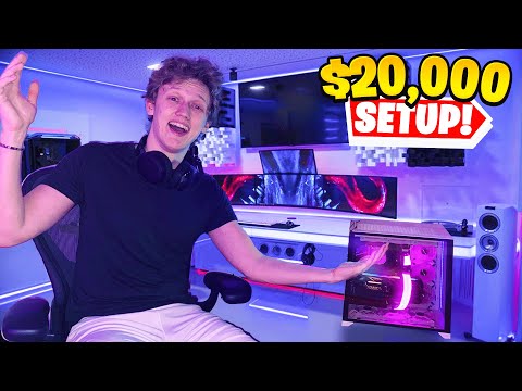 MY NEW $25,000 FORTNITE GAMING SETUP & ROOM TOUR! (2021)