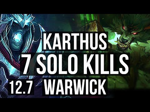 KARTHUS vs WARWICK (JNG) | 21/3/15, 7 solo kills, Legendary, 800+ games | KR Master | 12.7