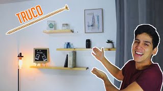 ⛔TRUCO⛔ REPISAS y estantes FLOTANTES 😲 FÁCIL DE HACER | DIY