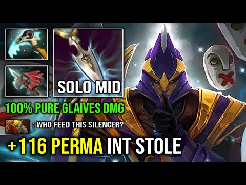 WTF +116 PERMA INT STOLE New Mid Silencer Brutal Hit Like a Truck 100% Counter Everyone Dota 2