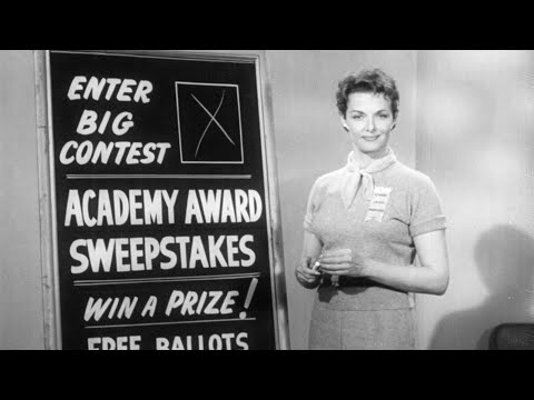 Academy Awards Sweepstakes snipe featuring Jane Russell (1957) [FTD-0621]