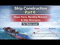 Ship Construction Part 6 Shear Force Bending Moment Ship Structure