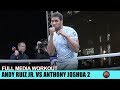 LESS MUSCULAR ANTHONY JOSHUA SHADOW BOXES IN WORKOUT FOR ANDY RUIZ REMATCH