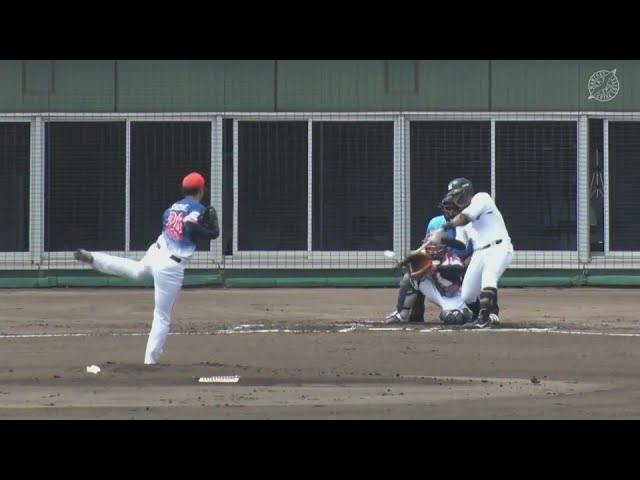 【ファーム】マリーンズ・山口航輝 三遊間をしぶとく破る先制のタイムリーヒット!! 2024年6月29日 千葉ロッテマリーンズ 対 オイシックス新潟アルビレックスBC