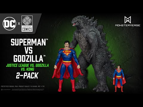 NEW DC x Legendary Comics™ Superman™ vs Godzilla™ 2-Pack | Action Figure Showcase