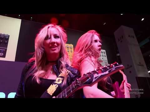 Nita Strauss & Courtney Cox NAMM 2020 Boss Trooper