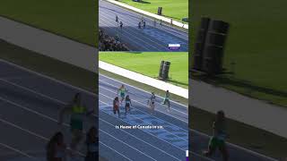 Sheriauna Haase and Chloe Dunbar share the podium in the women's 100m T47????????