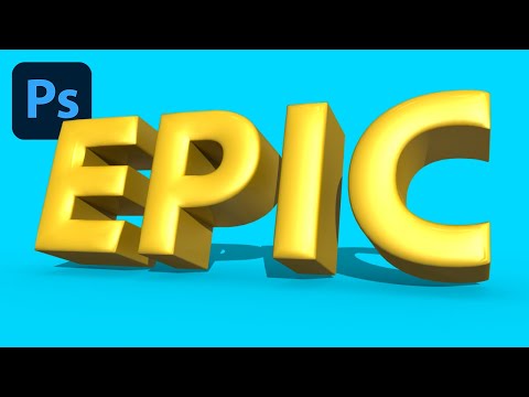 How To Create 3D Text in Photoshop Tutorial (Built-in 3D Editor)
