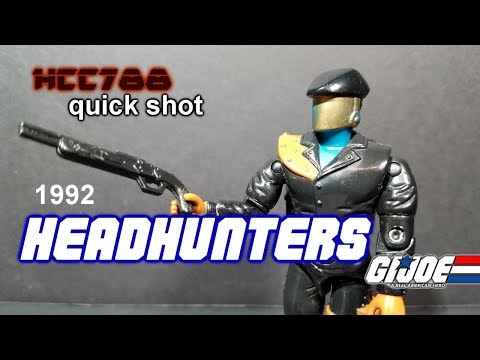 HCC788 quick shot! 1992 HEADHUNTERS - D.E.F. - Vintage G.I. Joe toy!
