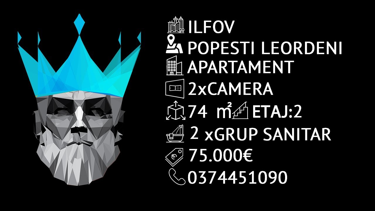 Tur video Apartament 2 camere | Popesti Leordeni | 72 mp | Centrala | Constructie 2024 |
