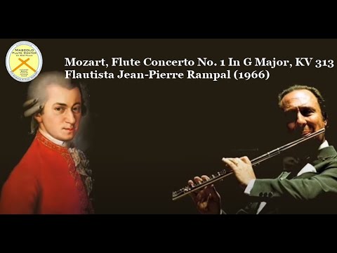Mozart, Flute Concerto No  1 In G Major, KV 313  Flautista Jean Pierre Rampal (1966)
