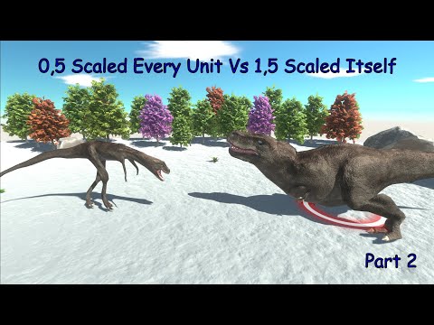 0.5 Scaled Every Unit Vs 1.5 Scaled Itself Part 2 ARBS Animal Revolt Battle Simulator