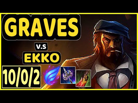 TURTLE (GRAVES) vs EKKO - 10/0/2 KDA JUNGLE GAMEPLAY - BR Ranked MASTER