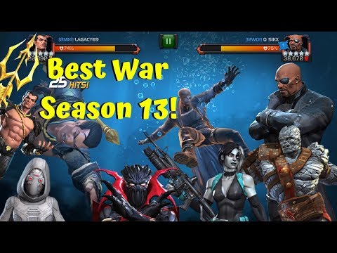 Best War of Season 13! Nick Fury, Korg, Domino Mini Boss + Main Boss! - Marvel Contest of Champions