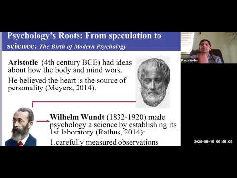 Psychology 101 Chapter 1 (Introduction) Lecture