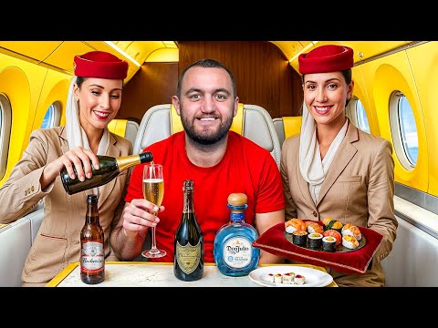 Getting BLACKOUT Drunk On A FIRST CLASS Flight!