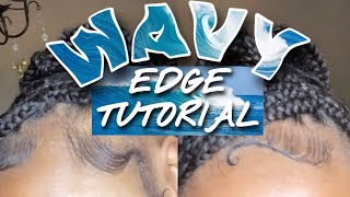 SWIRLY EDGE TUTORIAL🌊 & HOW I STYLE MY BOX BRAIDS