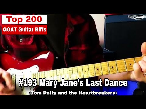 Top 200 GOAT Guitar Riffs. #193 Mary Jane's Last Dance - Tom Petty & THB. Guitar Lesson. 
