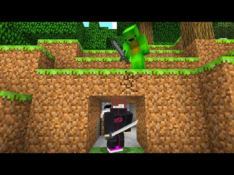 Ninja Speedrunner VS Hunter in Minecraft