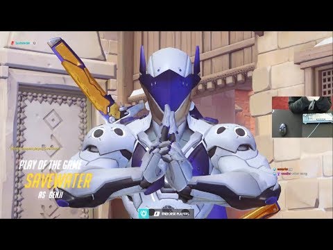 Overwatch Korean Genji God WATER -Quadruple Gold Medals-